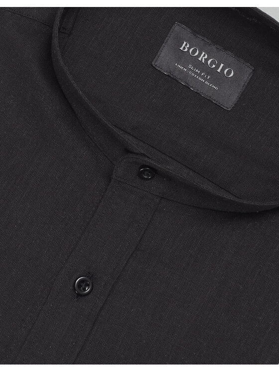 Borgio Borgio Koszula lentini Czarny Slim Fit