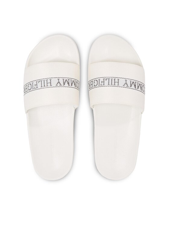 Tommy Hilfiger Tommy Hilfiger Šlepetės Tommy Hilfiger Pool Slide FW0FW07556 Balta