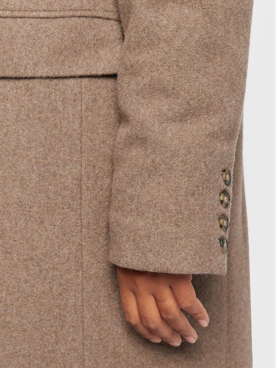 Herskind Herskind Vlněný kabát Wanda 4575816 Béžová Oversize