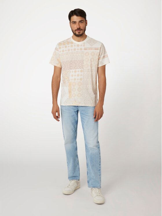Guess Guess T-Shirt 166639 Beżowy Classic Fit