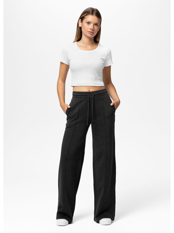 PITBULL PITBULL Spodnie dresowe Washed LOVIA WIDE LEG Szary Regular Fit
