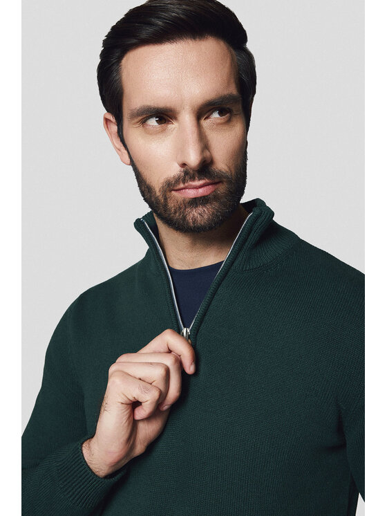 Lancerto Lancerto Sweter Johan SW073224000087 Zielony Regular Fit