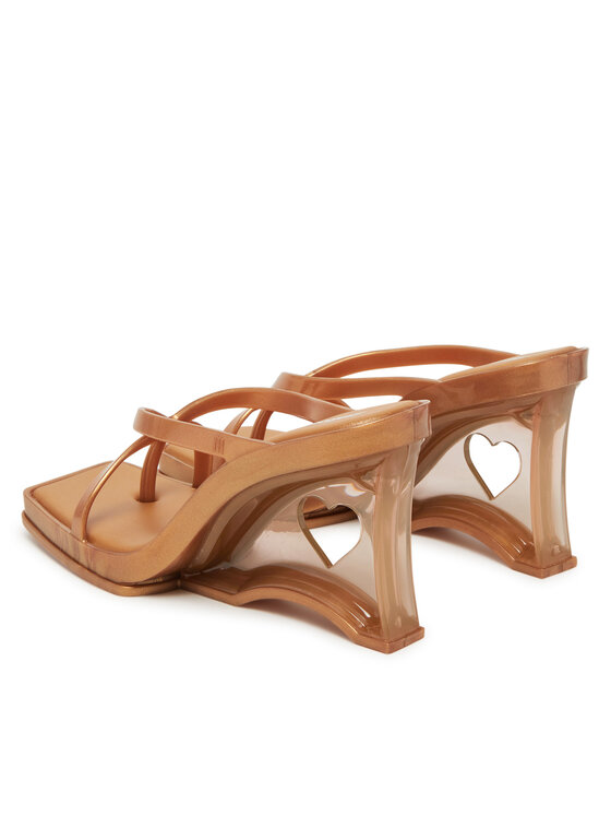 Melissa Melissa Šlepetės per pirštą Melissa Glass Heel Ad 35801 Auksinė