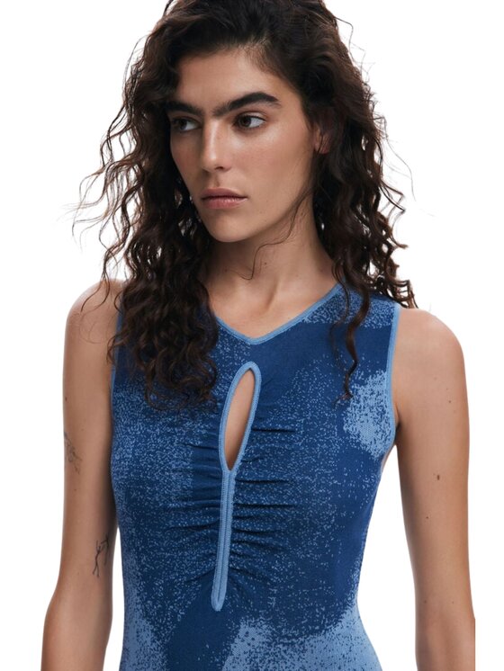 Desigual Desigual Vestito estivo Abito tallin Blu Slim Fit