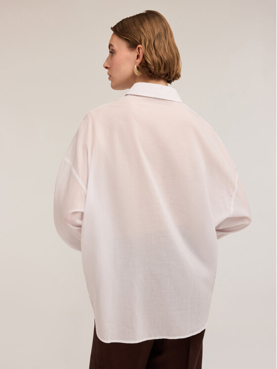 Motivi Motivi Camicia 50146000031N011 Bianco Over Fit