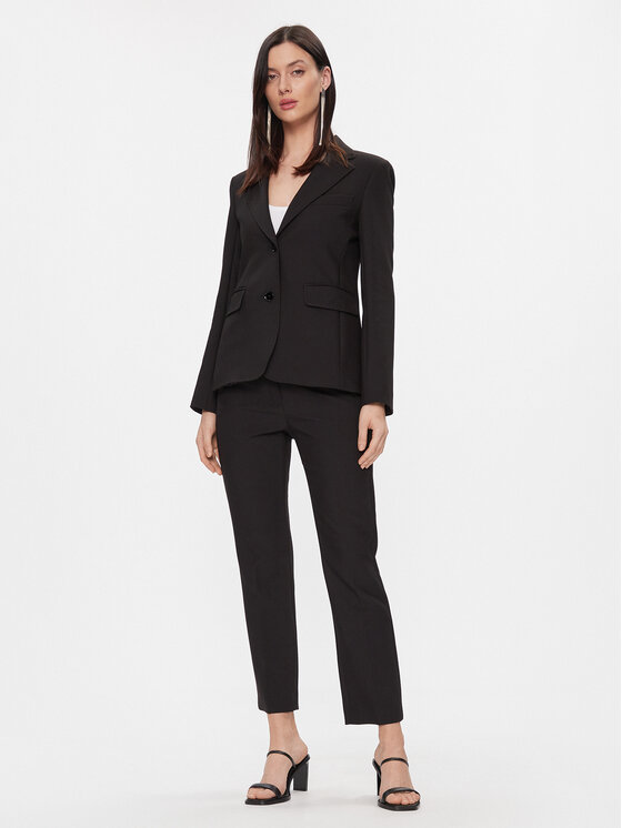 Max Mara Leisure Max Mara Leisure Marynarka Uva 2415041031 Czarny Regular Fit