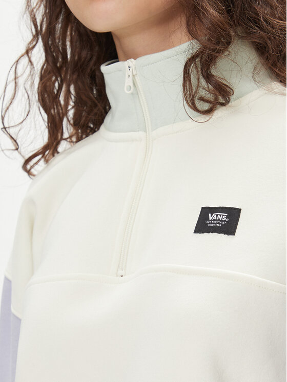 Vans Mikina Colorblock Half Zip Mock VN000H2A Écru Regular Fit | Modivo.cz