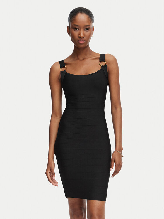 Marciano Guess Marciano Guess Koktejlové šaty G6YK40 Z1082 Černá Slim Fit
