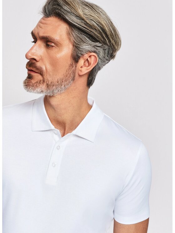 Pako Lorente Pako Lorente Polo P26SF-TX-015 Biały Classic Fit