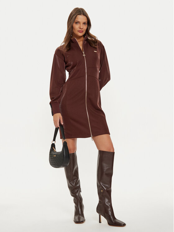 Liu Jo Sport Liu Jo Sport Každodenní šaty TF4261 J4751 Hnědá Regular Fit
