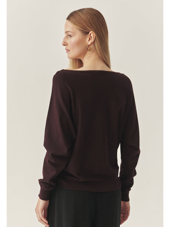 TATUUM TATUUM Sweter FLARIS Bordowy Classic Fit