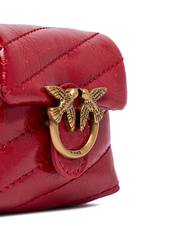 PINKO PINKO Portachiavi Airpods Love Puff Microfiber Shiny Calf AI 25-26 PCPL 105869 A370 Rosso