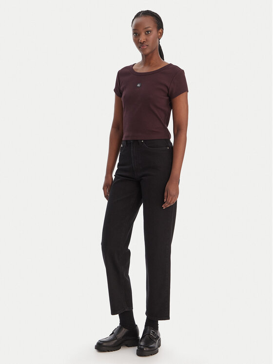 Calvin Klein Jeans Calvin Klein Jeans T-Shirt LV047C200G Brązowy Slim Fit