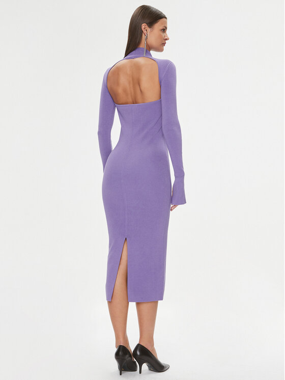 Patrizia Pepe Patrizia Pepe Džemper haljina 2A2612/K002-M477 Ljubičasta Slim Fit