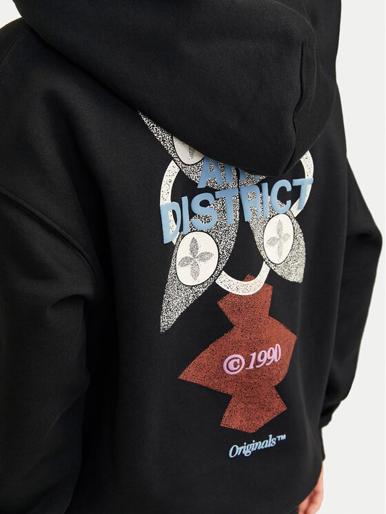 Jack&Jones Junior Jack&Jones Junior Džemperis Noho Back Graphic 12263292 Juoda Relaxed Fit
