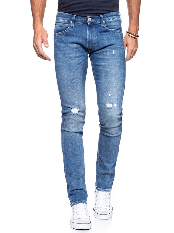 Lee Lee Jeansy LUKE Niebieski Slim Fit