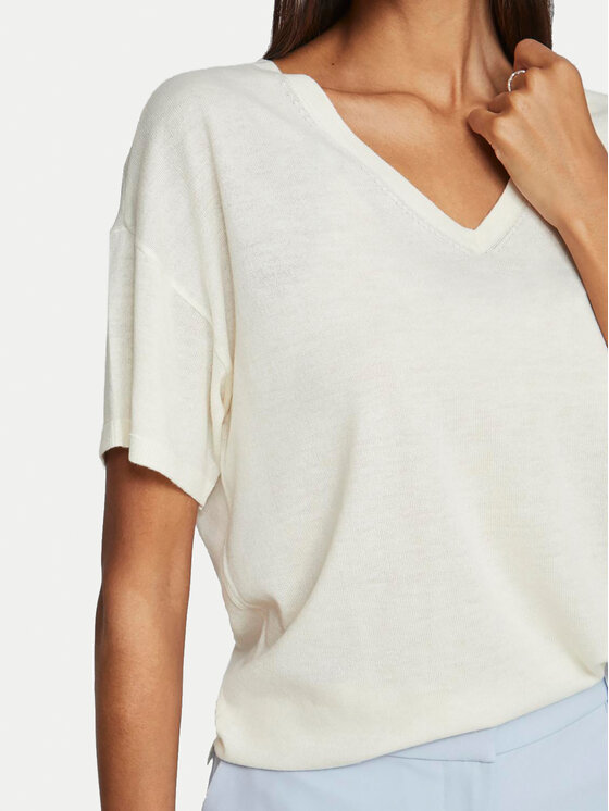 Vila Vila T-krekls Abella 14089540 Balts Relaxed Fit
