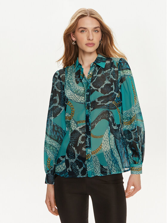 Női Ing Fracomina, Méret: XS, Türkizkék, FQ24ST6002W412N4