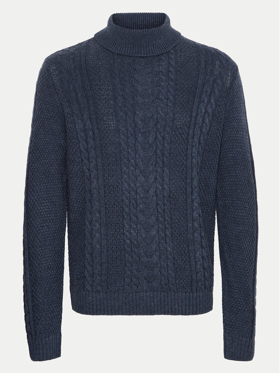 Blend Blend Rollkragenpullover 20717438 Dunkelblau Regular Fit