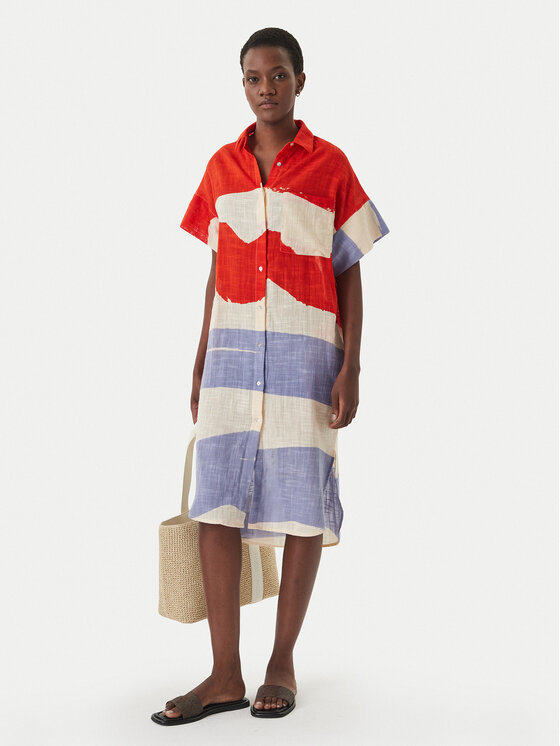 Iconique Iconique Vasarinė suknelė IC26-079 Spalvota Relaxed Fit