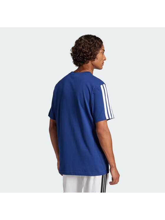 adidas adidas T-Shirt Essentials 3-Stripes Single Jersey Tee Błękitny Regular Fit