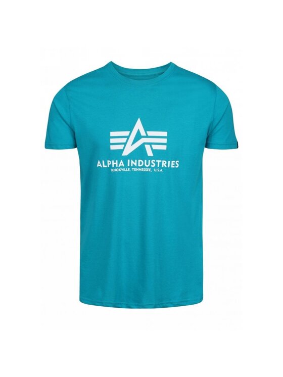 Alpha Industries Alpha Industries T-Shirt AI.100501-576-3XL Błękitny Regular Fit