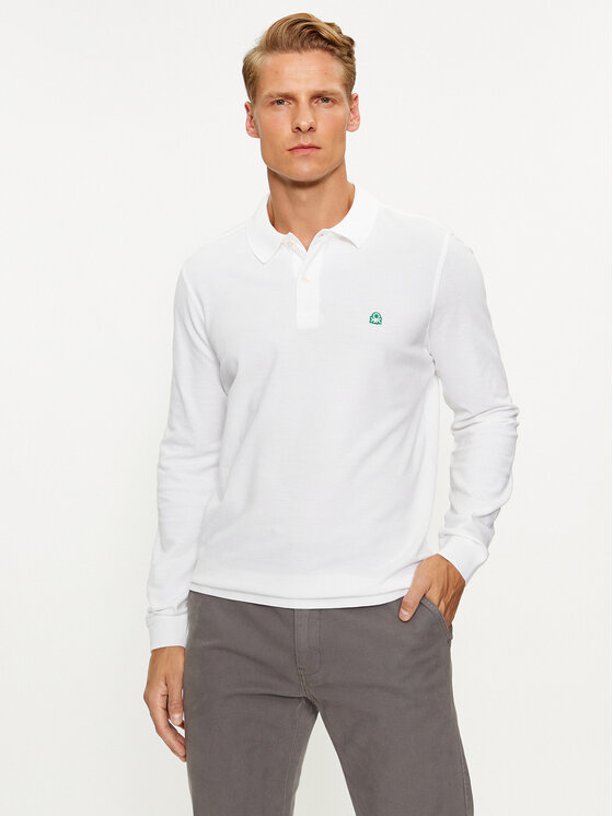 United Colors Of Benetton Polokošeľa 3089J3204 Biela Regular Fit