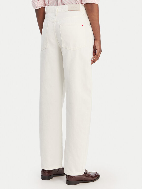 Tommy Hilfiger Tommy Hilfiger Jeans hlače WW0WW49500 Écru Barrel Fit