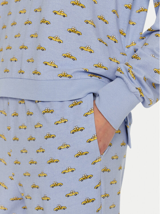 DKNY DKNY Pijama YI80030 Albastru celest Relaxed Fit
