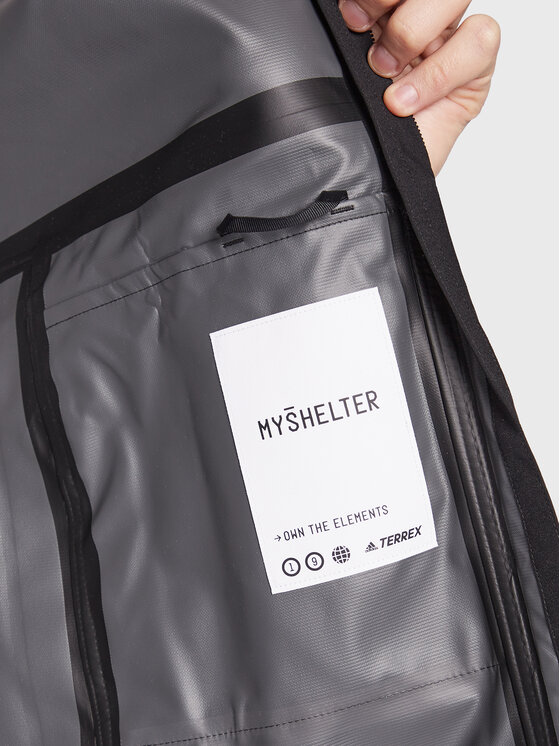 adidas adidas Яке за дъжд Terrex Ct Myshelter H65700 Черен Regular Fit
