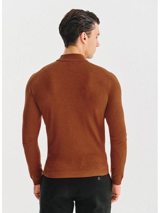 Pako Lorente Pako Lorente Sweter P25WN-2X-028 Pomarańczowy Classic Fit