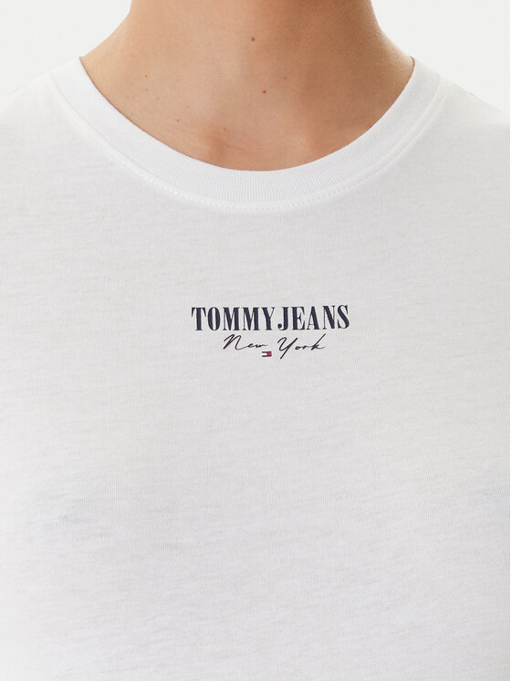 Tommy Jeans Tommy Jeans Marškinėliai Essential DW0DW20913 Balta Slim Fit