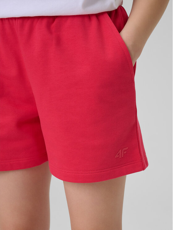 4F 4F Szorty sportowe THE COLOR'S ENERGY Różowy ciemny Loose Fit