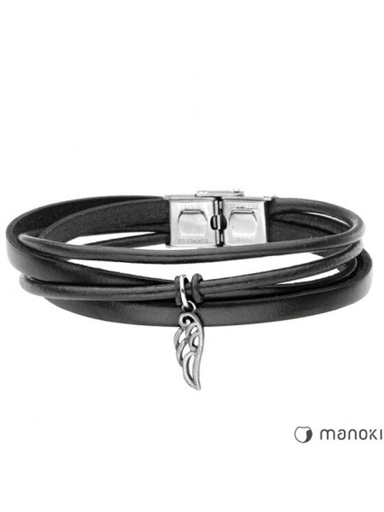Manoki manoki Bransoletka BA651B Czarny