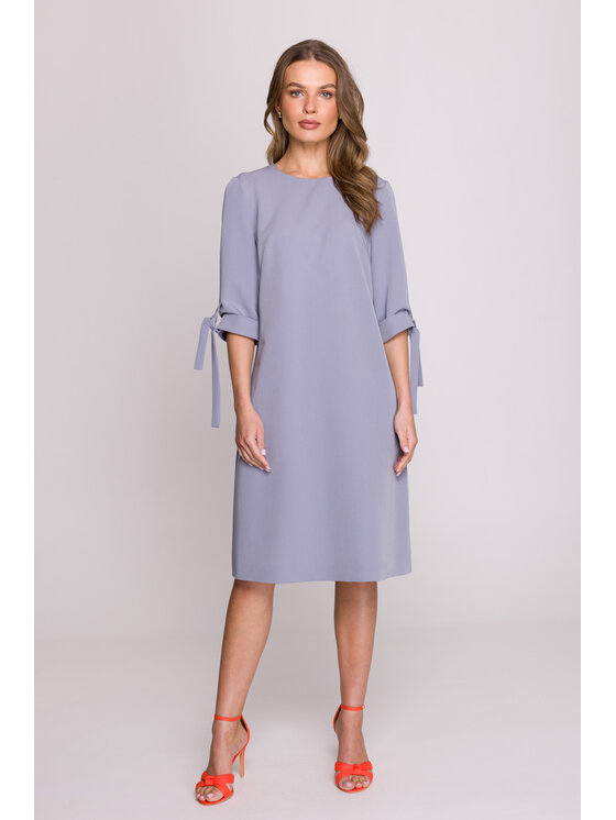 Stylove Stylove Večerné šaty S393 Sivá Premium Fit