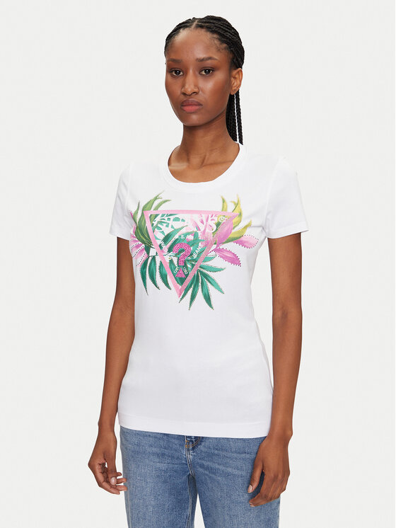 Guess Guess Tricou 172941 Alb Classic Fit