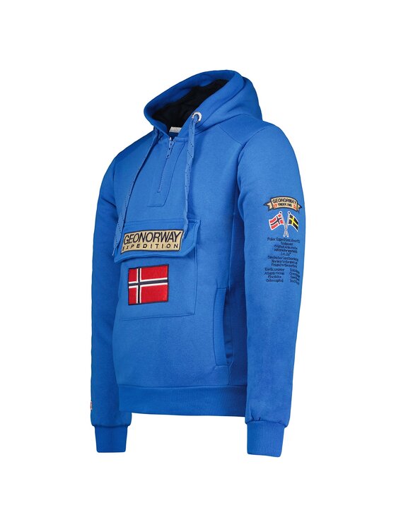 Geographical Norway Geographical Norway Bluza WU6582H/GNO-Royal Blue Niebieski Regular Fit