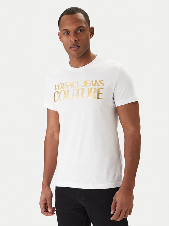 Versace Jeans Couture Versace Jeans Couture T-Shirt 80GAHT00 CJ00T Weiß Regular Fit