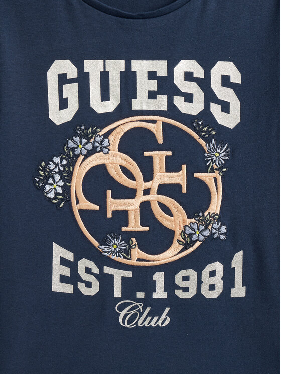 Guess Guess T-shirt J5YI25 K6YW4 Tamnoplava Regular Fit