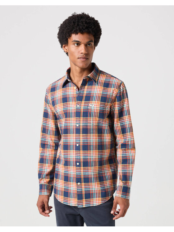 Wrangler Wrangler Camicia WRANGLER LS 1 POCKET SHIRT Multicolore Regular Fit