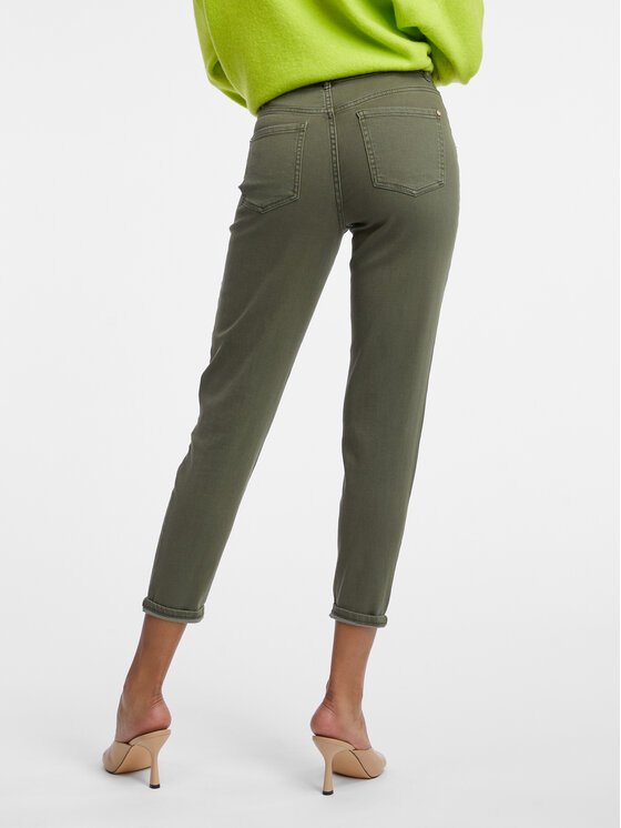 Orsay Orsay Jeansy 314096872000__34 Zielony Slim Fit