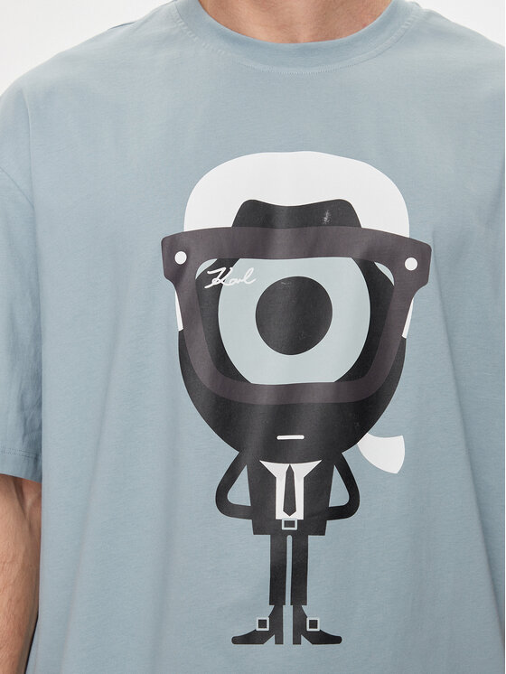 KARL LAGERFELD KARL LAGERFELD T-shirt 755098 542270 Plava Regular Fit