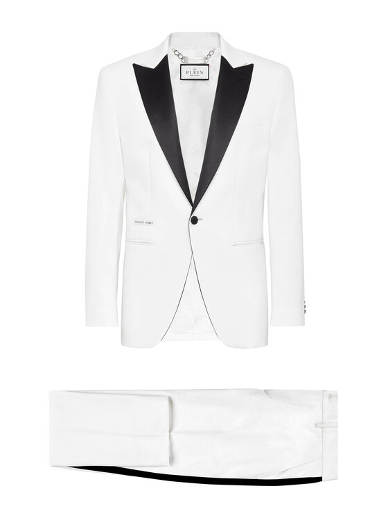 PHILIPP PLEIN PHILIPP PLEIN Marynarka 4113 Biały Regular Fit