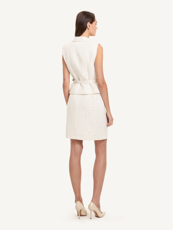 KMX KMX Kamizelka 192590009 Écru Fitted Fit