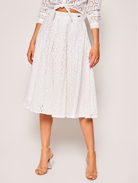 Guess Guess Gonna midi JENNIFER LOPEZ Noemi W0GD29 WCTZ0 Bianco Regular Fit