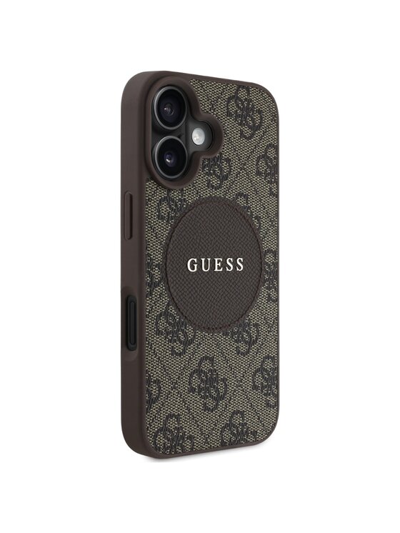 Guess Guess Etui na telefon iPhone 16 Brązowy