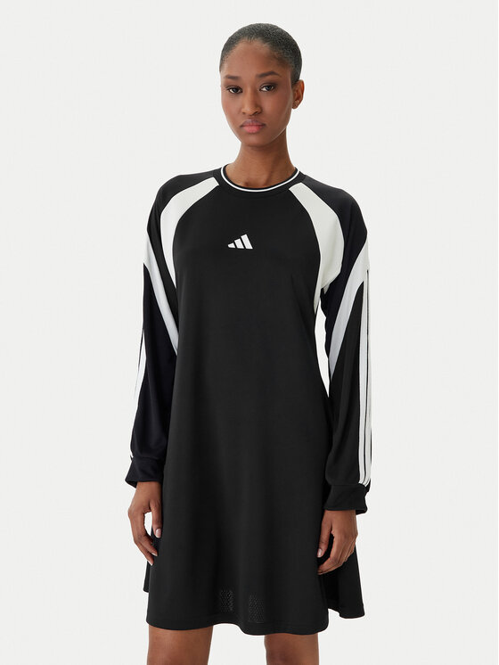 adidas Rochie de zi House Of Tiro KB4074 Negru Regular Fit