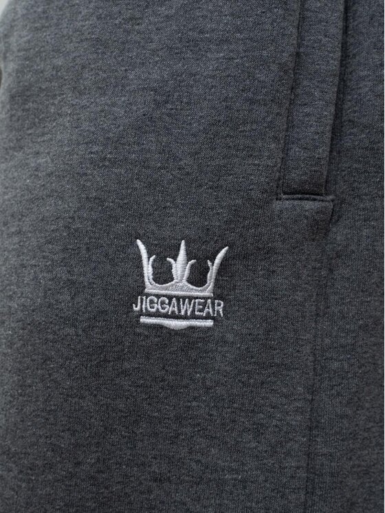 Jigga Wear Jigga Wear Spodnie dresowe Szerokie 133098 Szary ciemny Regular Fit