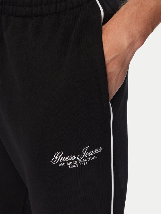 Guess Jeans Guess Jeans Jogginghose M6BB19 K6774 Schwarz Regular Fit