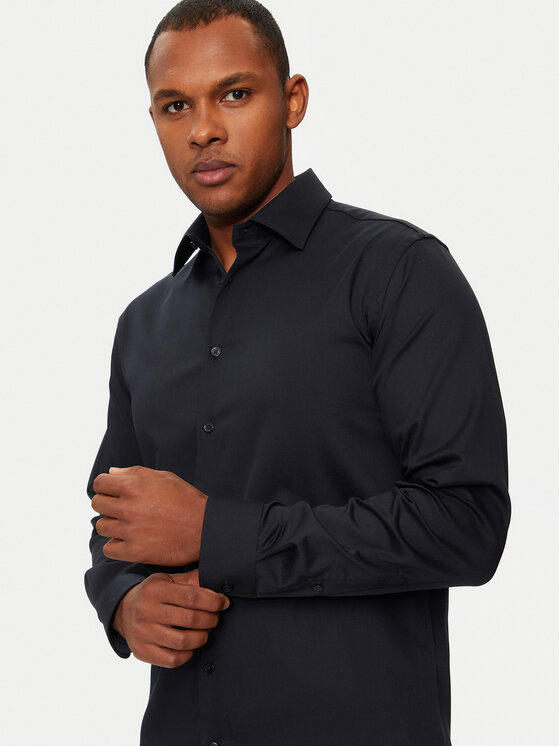 Selected Homme Selected Homme Πουκάμισο 16092939 Μαύρο Slim Fit